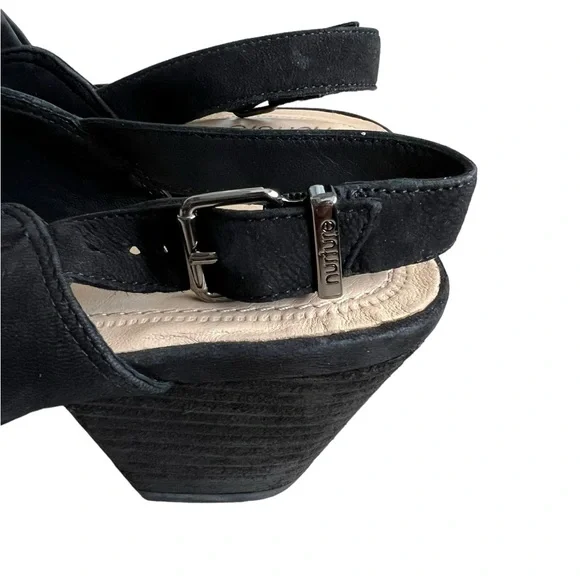 Nurture Women Black Slingback 2.5" Heel Caged Shoes Office Casual 8.5M - Picture 5 of 9